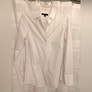 Banana republic fitted white dress shirt 6 tall like new